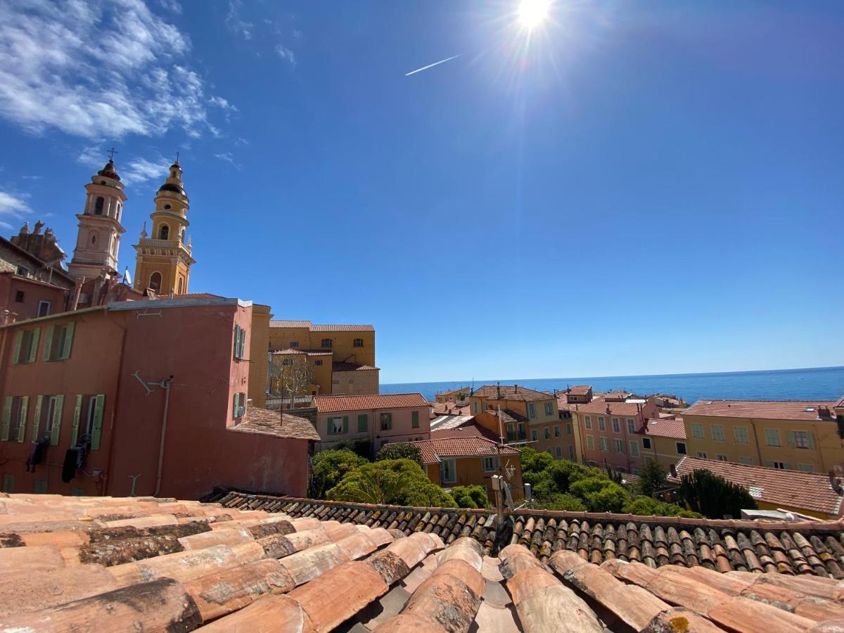Montee Fleurie Apartment Menton Bagian luar foto